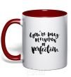 Mug with a colored handle You are my definition of perfection red фото
