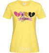 Женская футболка Love you надпись Лимонный фото