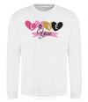 Sweatshirt Love you inscription White фото