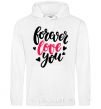 Men`s hoodie Forever love you White фото