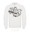 Sweatshirt A cat in love White фото