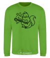 Sweatshirt A cat in love orchid-green фото