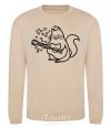 Sweatshirt A cat in love sand фото