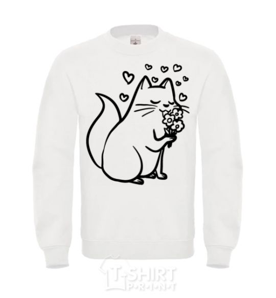 Sweatshirt A kitty in love White фото