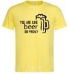 Men's T-Shirt You are like beer on friday cornsilk фото