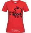 Women's T-shirt You are like apple of my eye red фото