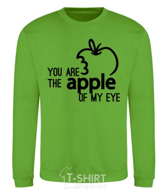 Sweatshirt You are like apple of my eye orchid-green фото