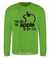 Sweatshirt You are like apple of my eye orchid-green фото