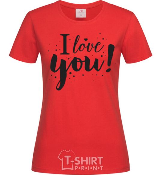 Women's T-shirt I love you Exclusive red фото
