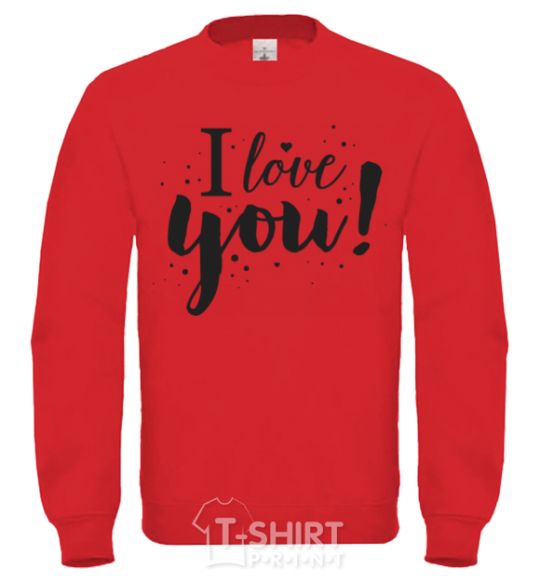 Sweatshirt I love you Exclusive yellow фото