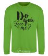 Sweatshirt Do you love me orchid-green фото