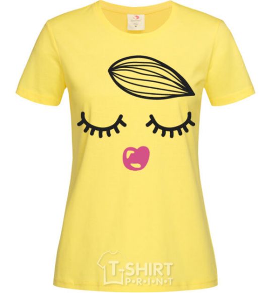 Women's T-shirt Romantic girl cornsilk фото