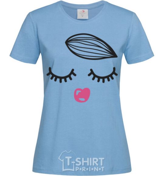 Women's T-shirt Romantic girl sky-blue фото
