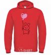 Men`s hoodie Bunny love bright-red фото