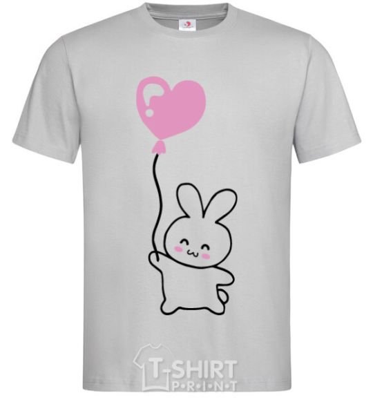 Men's T-Shirt Bunny love grey фото