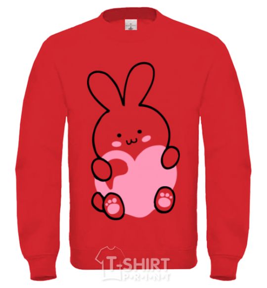 Sweatshirt Love bunny yellow фото