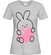 Women's T-shirt Love bunny grey фото