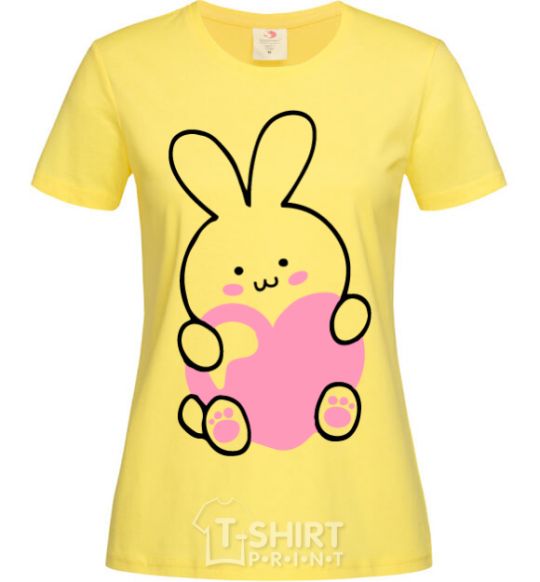 Women's T-shirt Love bunny cornsilk фото