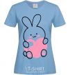 Women's T-shirt Love bunny sky-blue фото