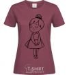 Women's T-shirt Sweet girl version 2 burgundy фото