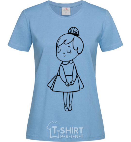 Women's T-shirt Sweet girl version 2 sky-blue фото