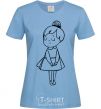 Women's T-shirt Sweet girl version 2 sky-blue фото