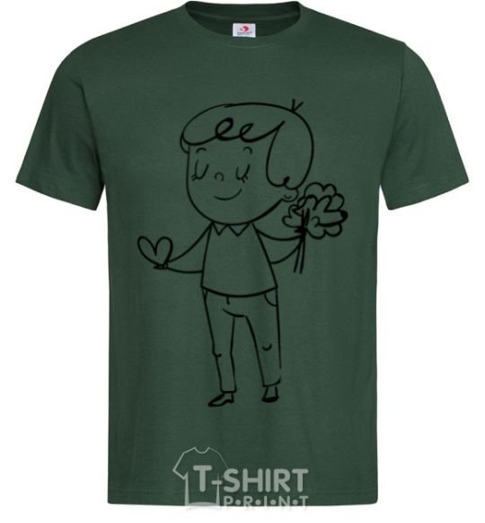 Men's T-Shirt Sweet boy bottle-green фото