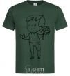 Мужская футболка Sweet boy Темно-зеленый фото