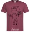 Men's T-Shirt Sweet boy burgundy фото