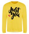 Sweatshirt Just you yellow фото