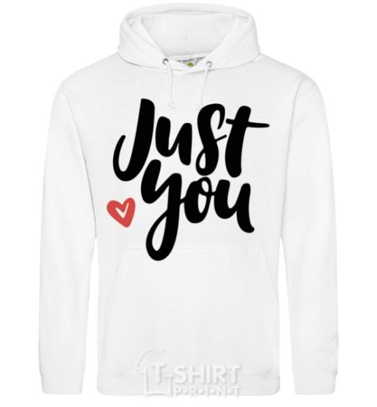 Men`s hoodie Just you White фото