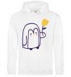 Men`s hoodie Penguin boy White фото