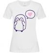 Women's T-shirt Penguin girl White фото