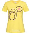 Women's T-shirt Penguin girl cornsilk фото