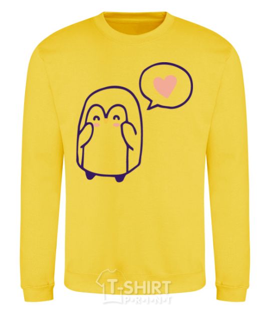 Sweatshirt Penguin girl yellow фото