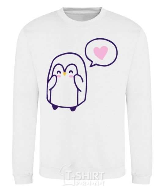 Sweatshirt Penguin girl White фото