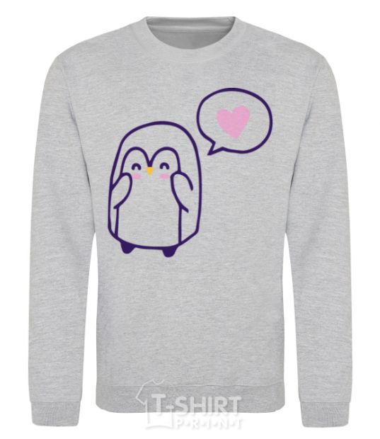 Sweatshirt Penguin girl sport-grey фото