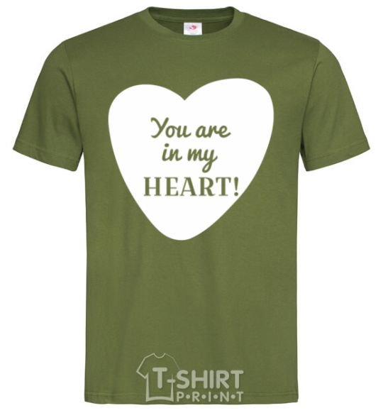 Men's T-Shirt You are in my heart millennial-khaki фото