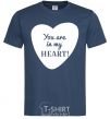 Men's T-Shirt You are in my heart navy-blue фото