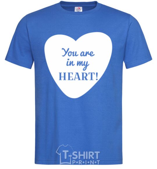Men's T-Shirt You are in my heart royal-blue фото
