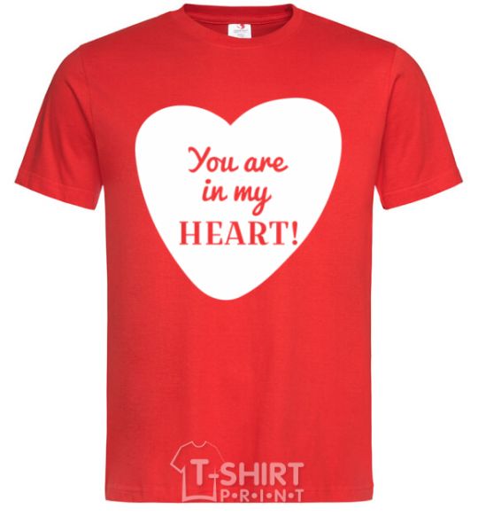 Men's T-Shirt You are in my heart red фото