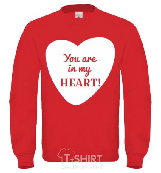 Sweatshirt You are in my heart yellow фото