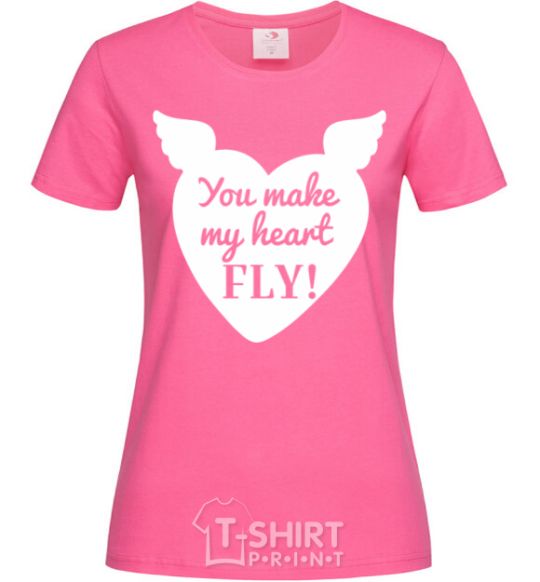 Women's T-shirt You make my heart fly heliconia фото