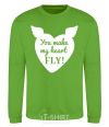 Sweatshirt You make my heart fly orchid-green фото