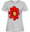 Women's T-shirt Flower grey фото