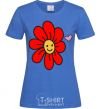 Women's T-shirt Flower royal-blue фото