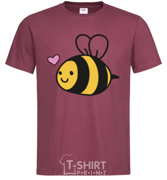 Men's T-Shirt Bee V.1 burgundy фото