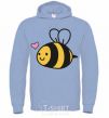 Men`s hoodie Bee V.1 sky-blue фото