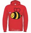 Men`s hoodie Bee V.1 bright-red фото