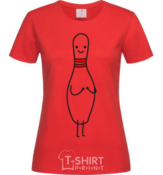 Women's T-shirt Pin red фото